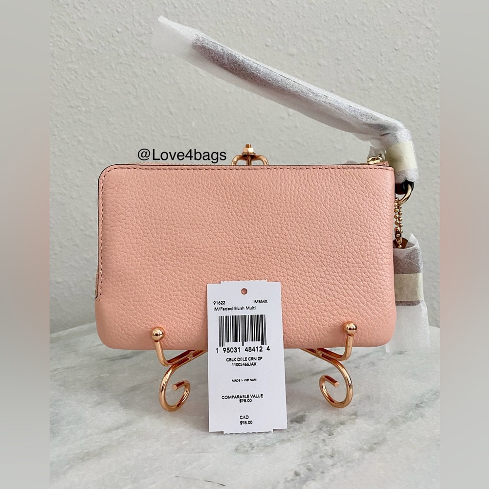 Coach Double Corner Zip Wristlet - Picture 3 of 6